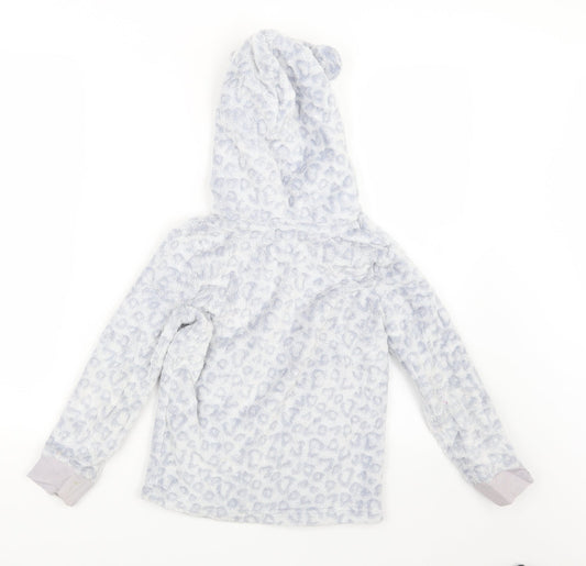 Debenhams Girls Grey Animal Print Top One Piece Size 7-8 Years