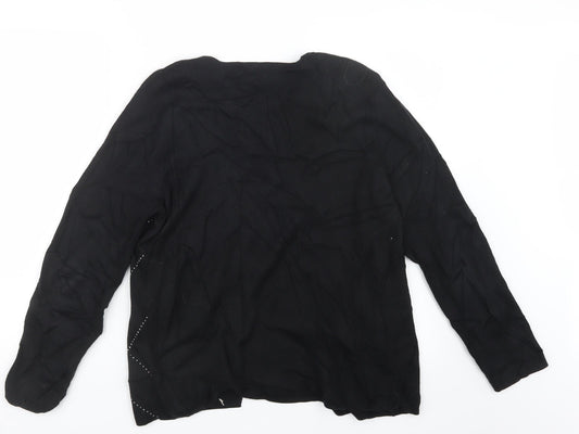 Designers Originals Womens Black Knit Cardigan Jumper Size M