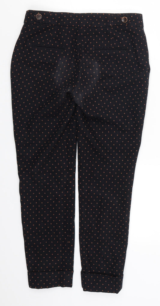 NEXT Womens Blue Geometric Trousers Size 6 L24 in