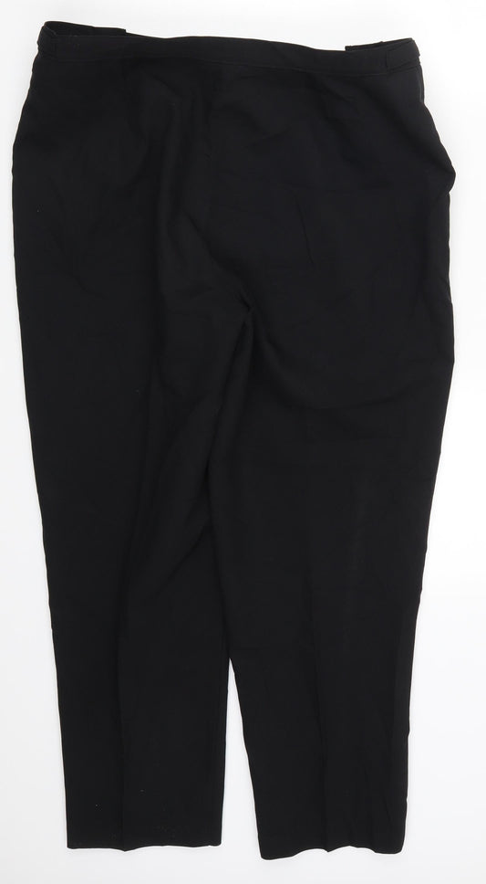 Damat Womens Black Trousers Size 18 L25 in