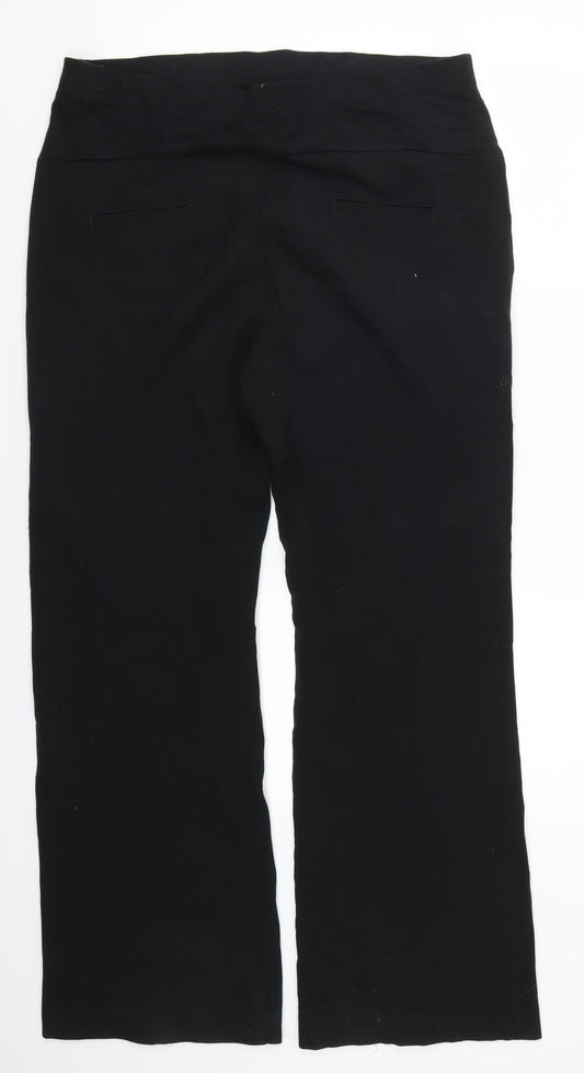 Marks and Spencer Womens Black Trousers Size 10 L29 in