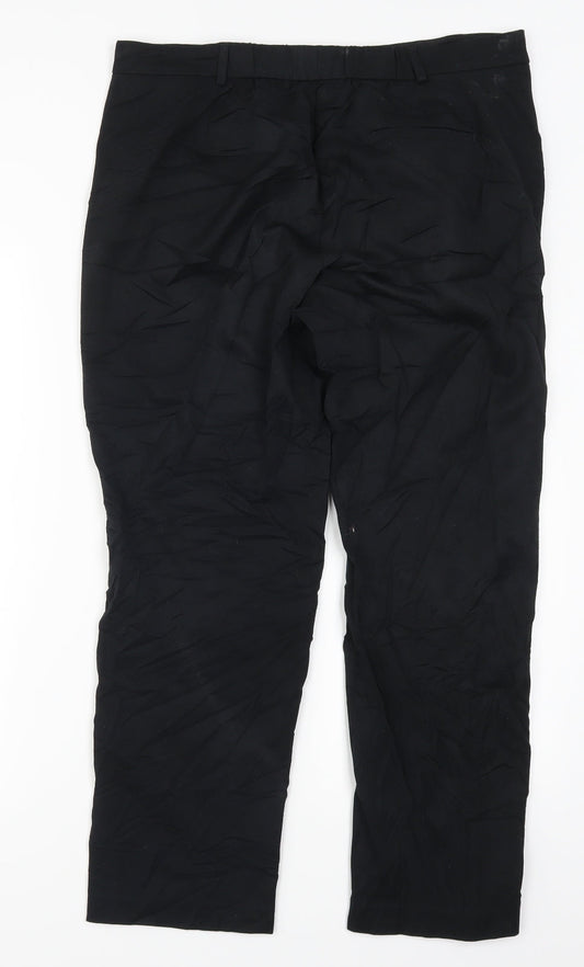 Marks and Spencer Womens Black Trousers Size 14 L28 in