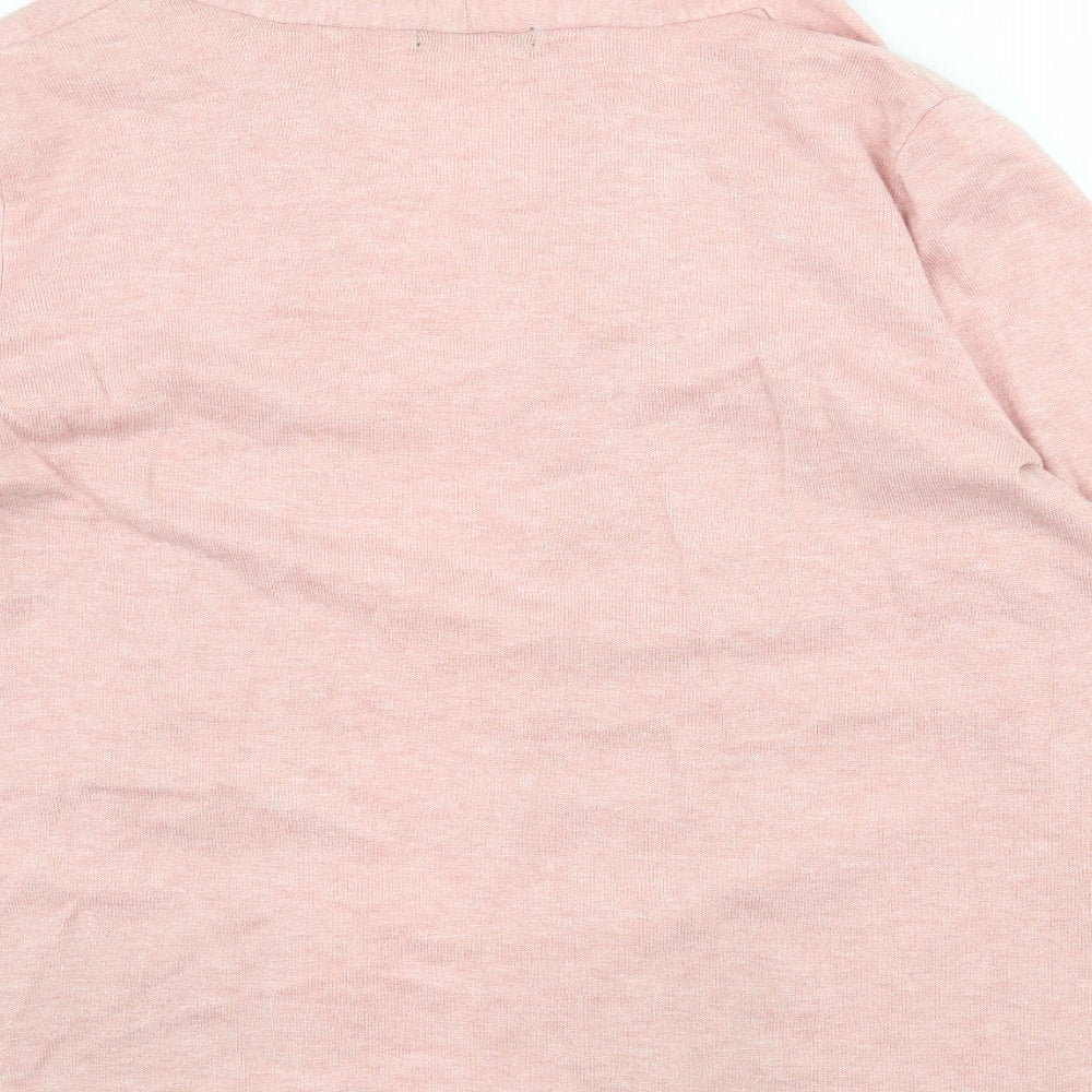 Dunnes Womens Pink Knit Cardigan Jumper Size XL