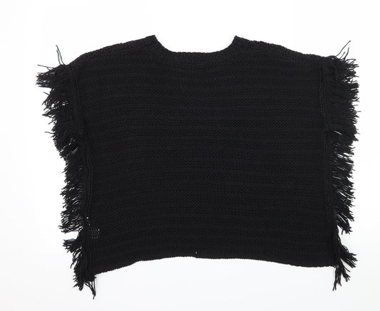 Young Dimension Girls Black Knit Pullover Jumper Size 11-12 Years