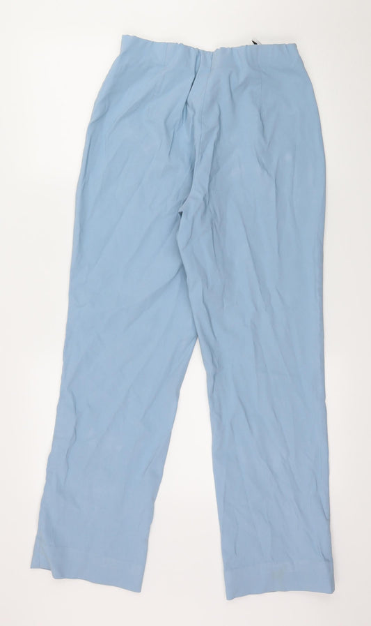 Doris Streich Womens Blue Trousers Size 10 L29 in