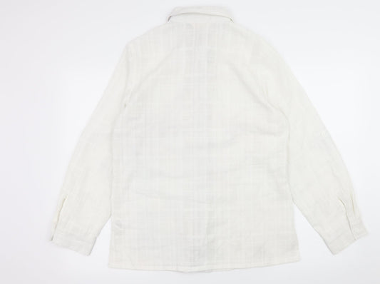 For Women Womens White Basic Button-Up Size 12