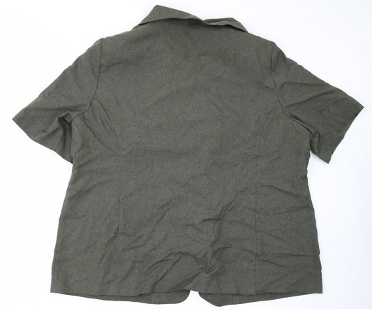 essence Womens Green Basic Blouse Size 24