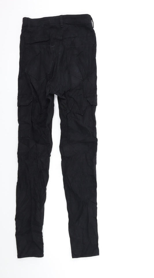 H&M Womens Black Denim Skinny Jeans Size 6 L29 in
