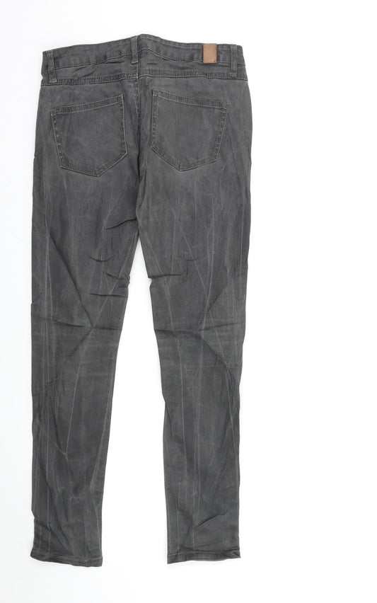 Mango Womens Grey Denim Skinny Jeans Size 8 L29 in