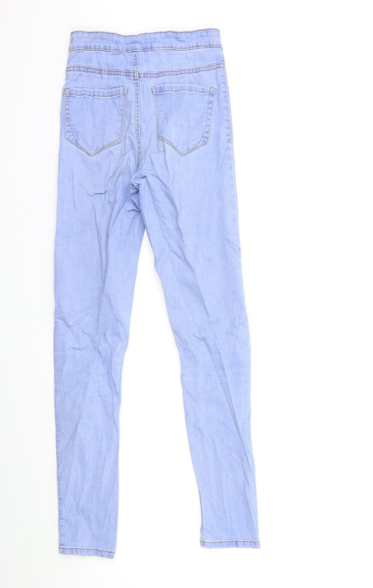 Denim & Co. Womens Blue Denim Skinny Jeans Size 4 L28 in