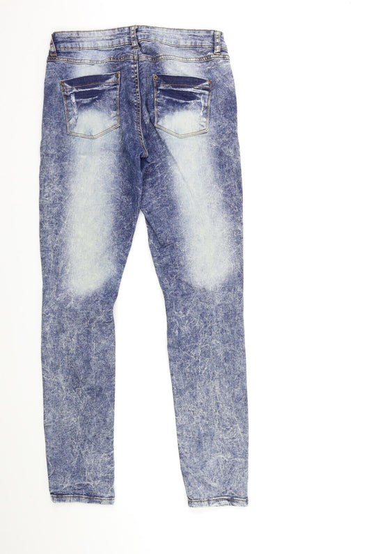 PARISIAN SIGNATURE Womens Blue Denim Skinny Jeans Size 10 L30 in