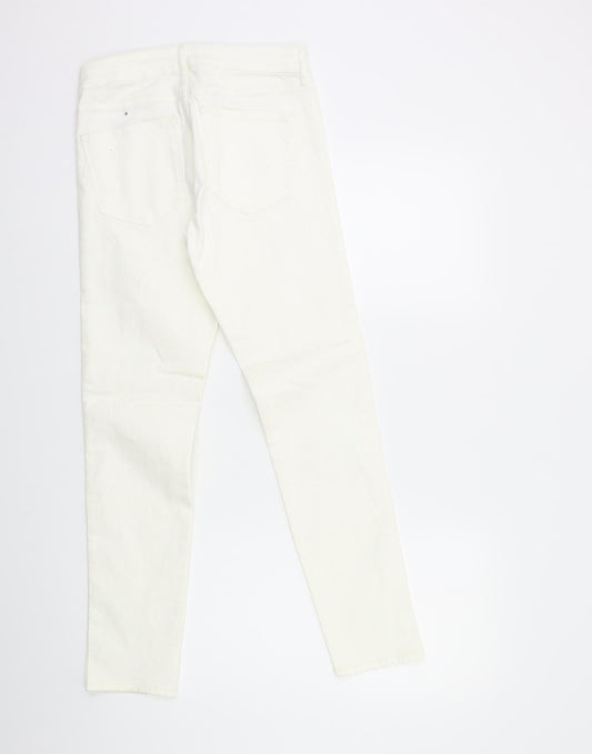 H&M Womens White Denim Skinny Jeans Size 26 in L28 in