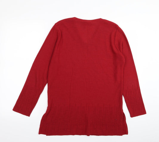 brivivi Womens Red Pullover Jumper Size 6