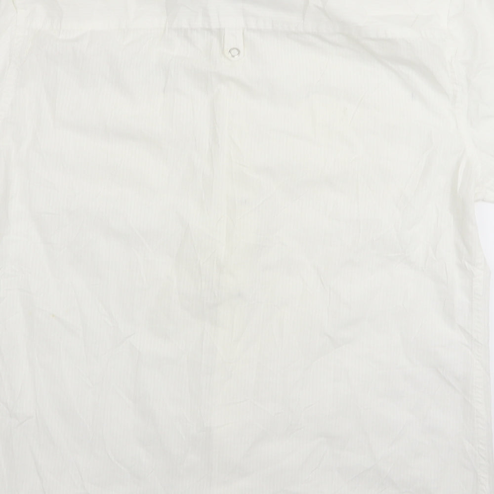 Easy Mens White Button-Up Size M