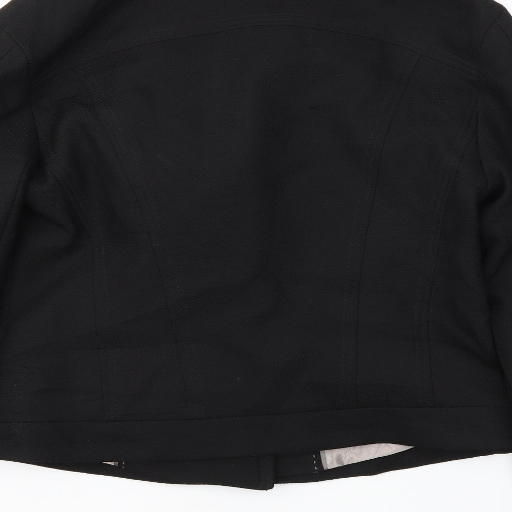 Preworn Womens Black Jacket Blazer Size 36