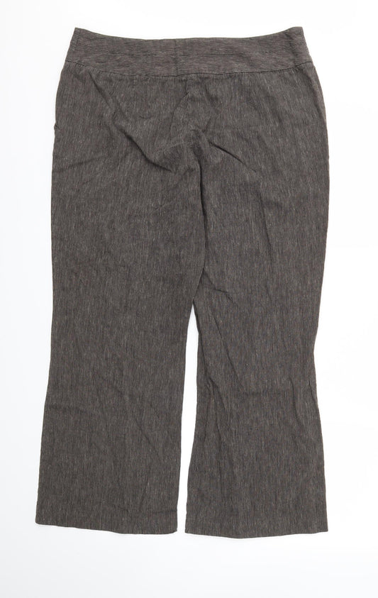 18 Womens Brown Trousers Size M L27 in