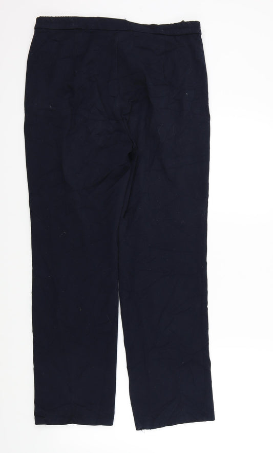 M&S Womens Blue Trousers Size 12 L28 in