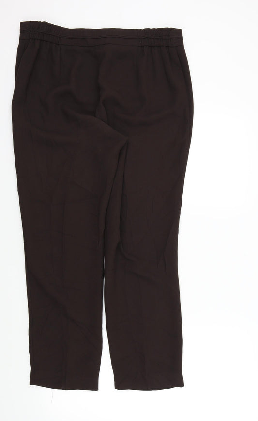 Reflections Womens Brown Trousers Size 16 L37 in