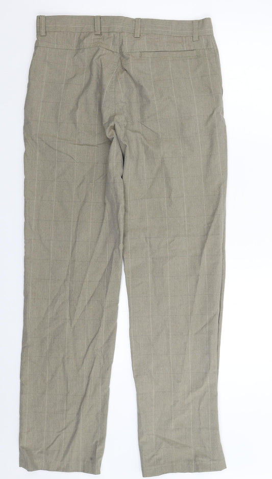 Preworn Womens Grey Check Trousers Size 32 L32 in