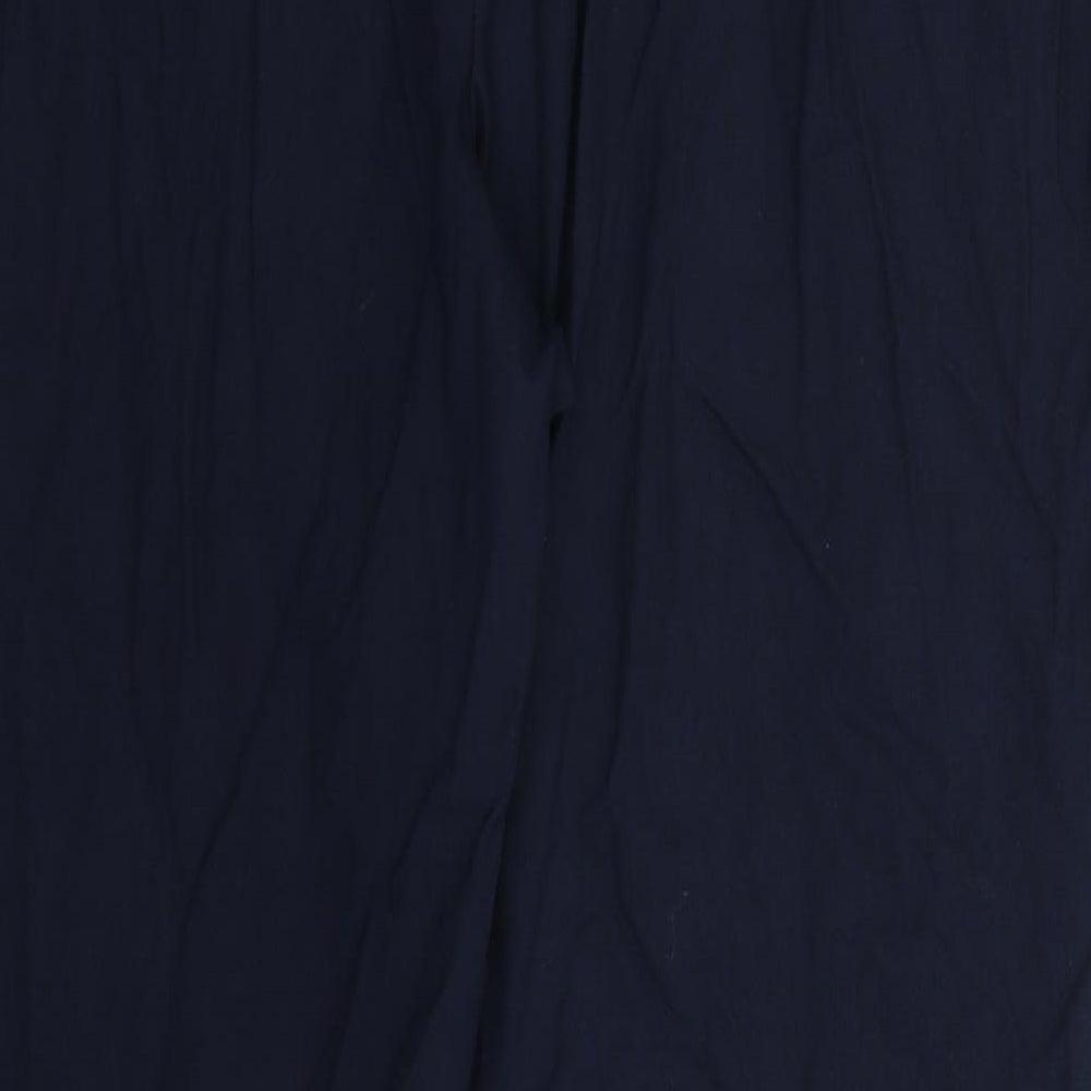 Brand and care label for Papaya women’s blue trousers, size UK 14, 29-inch leg
