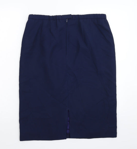 Preworn Womens Blue Straight & Pencil Skirt Size 32 in