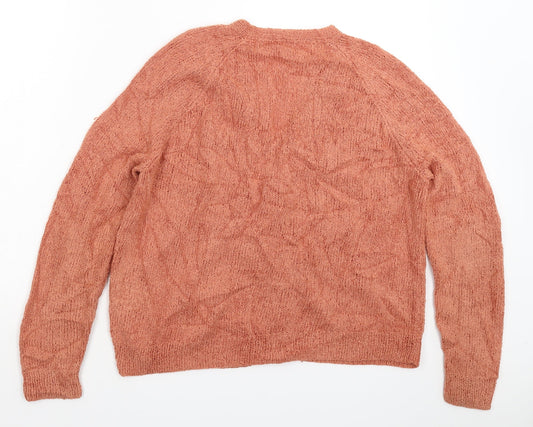 Preworn Womens Beige Knit Cardigan Jumper Size 16