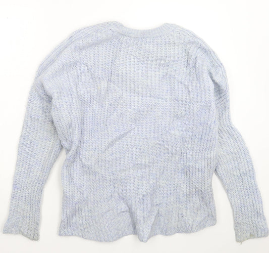Zara Womens Blue Knit Pullover Jumper Size M