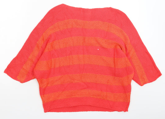 Isabella D Womens Pink Knit Pullover Jumper Size M