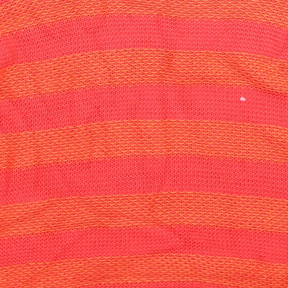 Brand and care label for Isabella D women’s pink knit jumper, size M