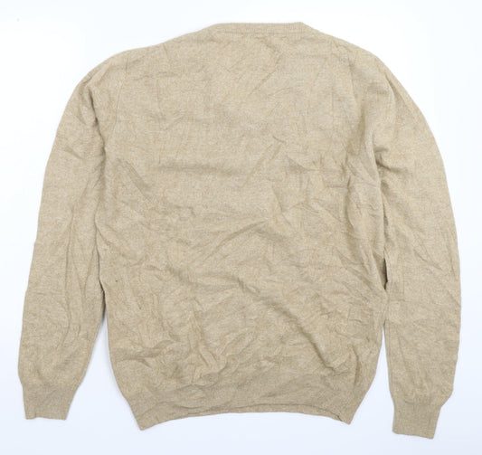 Preworn Mens Beige Knit Pullover Jumper Size L