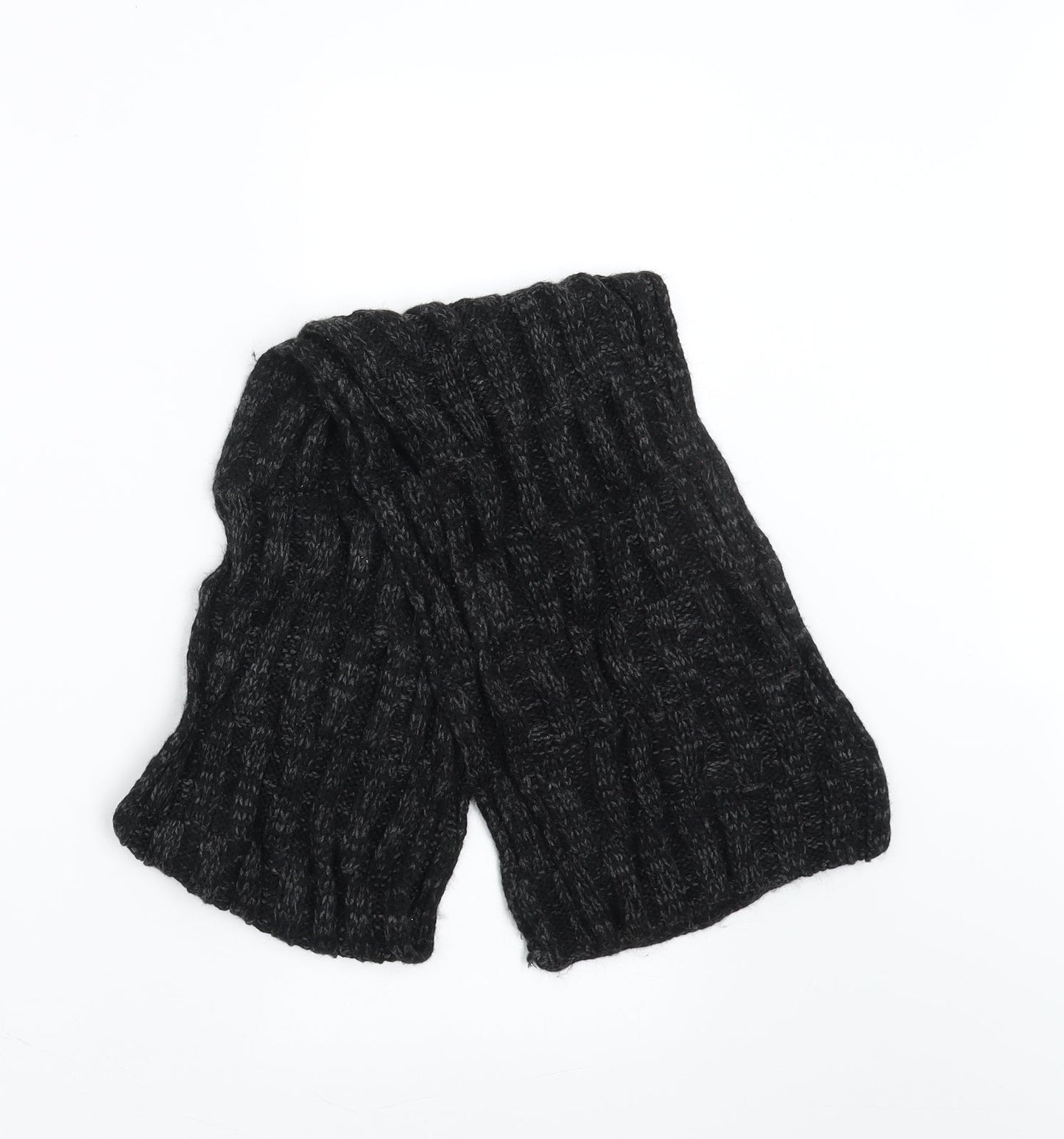 Preworn Mens Black Knit Scarf One Size