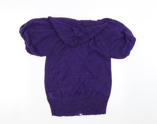 Internationale Womens Purple Full Zip Jumper Size 12 - hooded