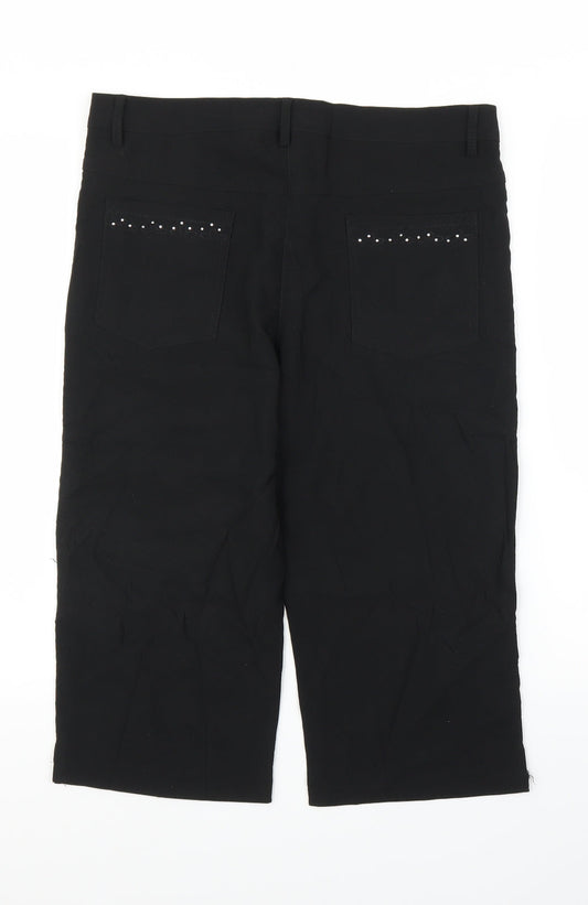 Hong Hong Womens Black Capri Trousers Size L