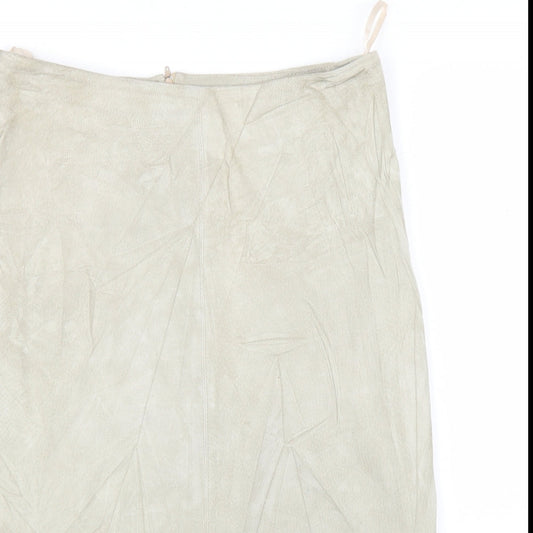 New Look Womens Beige A-Line Skirt Size 12