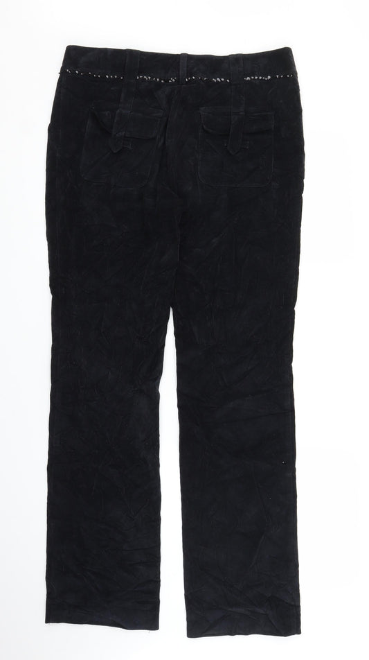 You Young Womens Blue Corduroy Straight Jeans Size 10 L30 in