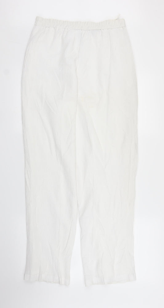 Canda Womens White Bloomer Trousers Size 12 L29 in