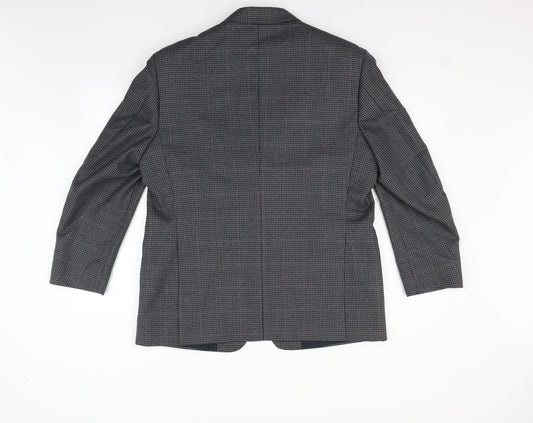 Preworn Mens Grey Check Jacket Blazer Size S