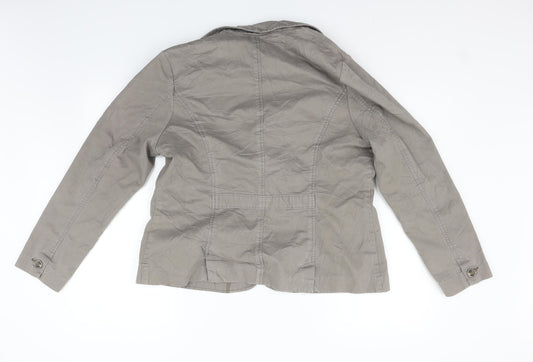 Maine Womens Grey Jacket Coat Size L