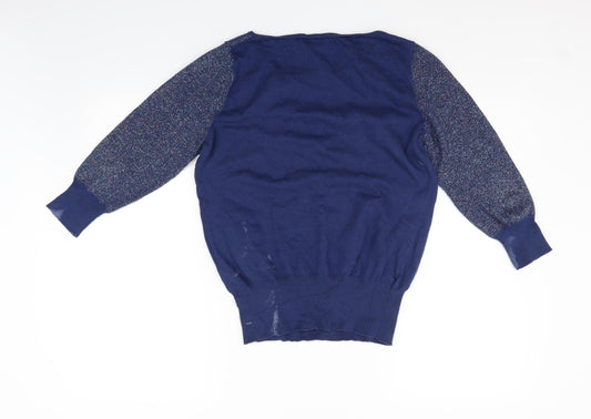Marks and Spencer Womens Blue Pullover Jumper Size 14 - washable marks