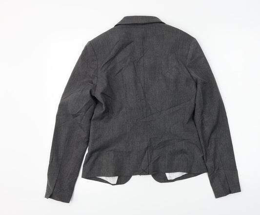 H&M Womens Grey Jacket Blazer Size 8