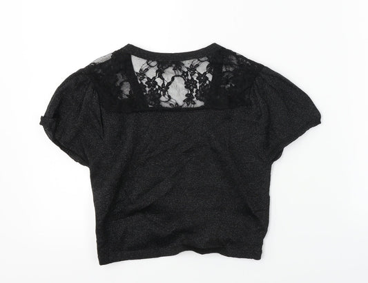 Red Herring Womens Black Cardigan Jumper Size 10