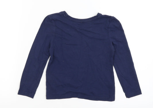 Young Dimension Girls Blue Basic T-Shirt Size 3-4 Years