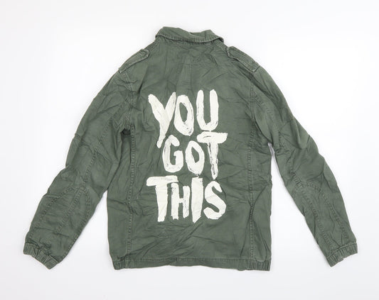 H&M Girls Green Basic Jacket Jacket Size 11-12 Years