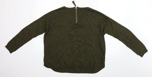 H&M Womens Green Basic Blouse Size M