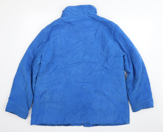 Klass Mens Blue Windbreaker Coat Size L