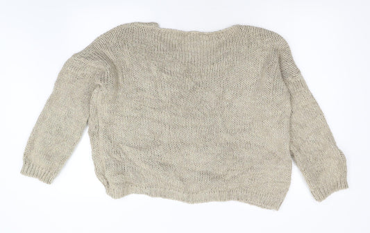 Preworn Womens Gold Knit Pullover Jumper Size L