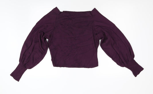 Preworn Womens Purple Pullover Jumper Size 16