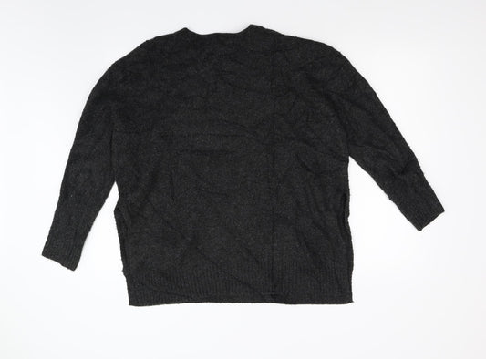H&M Womens Black Knit Pullover Jumper Size M