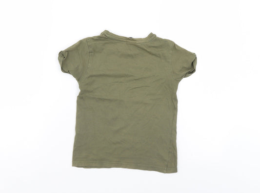 George Boys Green Basic T-Shirt Size 5-6 Years