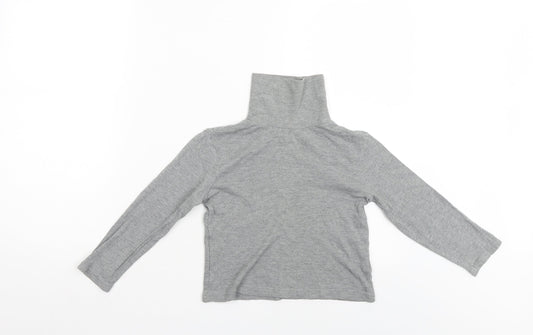 Preworn Girls Grey Pullover Jumper Size 5-6 Years